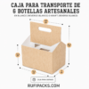 CAJA PARA TRANSPORTE DE 6 BOTELLAS PARA SIXPACK KRAFT