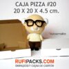 PIZZA 20 x 20 x 4.5 cms. KRAFT O BLANCO