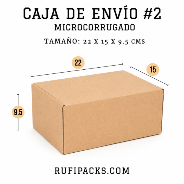 CAJA DE ENVIO #02 22X15X9.5 cms.