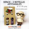 BIPACK - 2 botellas artesanales MICROCORRUGADO