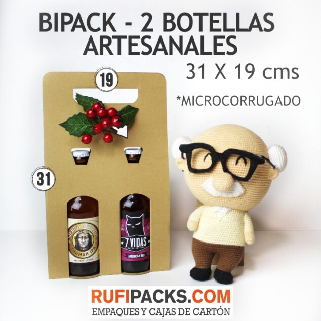BIPACK - 2 botellas artesanales MICROCORRUGADO