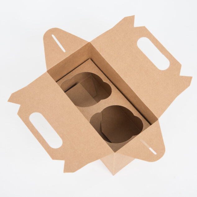 LONCHERITA 2 CUPCAKES KRAFT/BLANCO