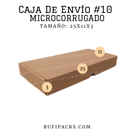 CAJA DE ENVIO #10 25X11X3 CMS.