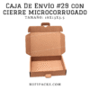CAJA DE ENVIO #29 CON CIERRE 18x13x3.5 cms.