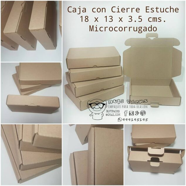 CAJA DE ENVIO #29 CON CIERRE 18x13x3.5 cms.