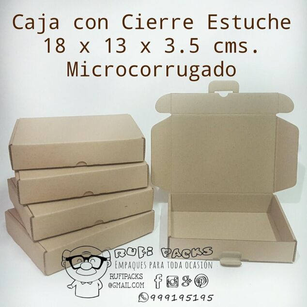 CAJA DE ENVIO #29 CON CIERRE 18x13x3.5 cms.