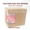 CAJA PARA TAZA CON VENTANA MICROCORRUGADO
