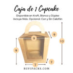 CAJA 1 CUPCAKE INC. SEPARADOR/NIDO C/VENTANA C/CELOFAN