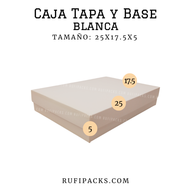CAJA TAPA Y BASE 25X17.5X5 BLANCA
