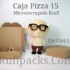 PIZZA 15 15*15*4.5 MICROCORRUGADO KRAFT