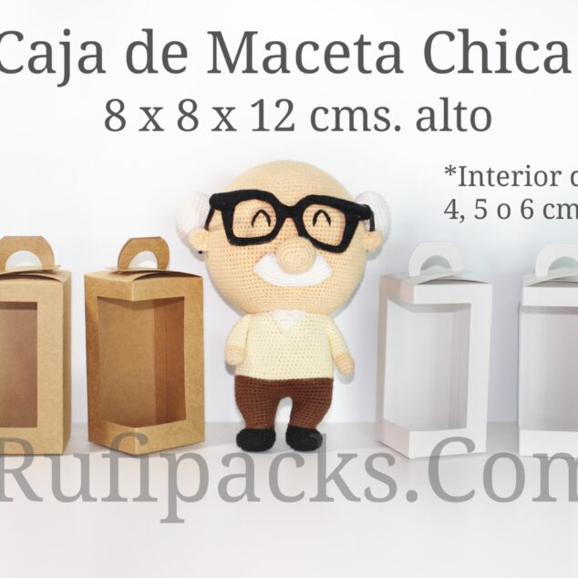 CAJA PARA MACETA CHICA (7 x 7 x 12 cms. alto)