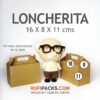 LONCHERITA 16 x 8 x 11 KRAFT/BLANCO
