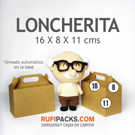 LONCHERITA 16 x 8 x 11 KRAFT/BLANCO