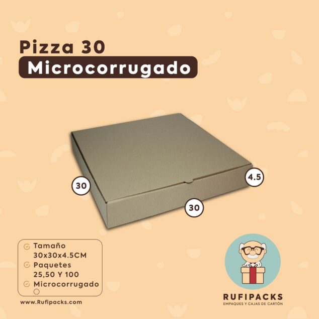 PIZZA 30 x 30 x 4.5 cms.