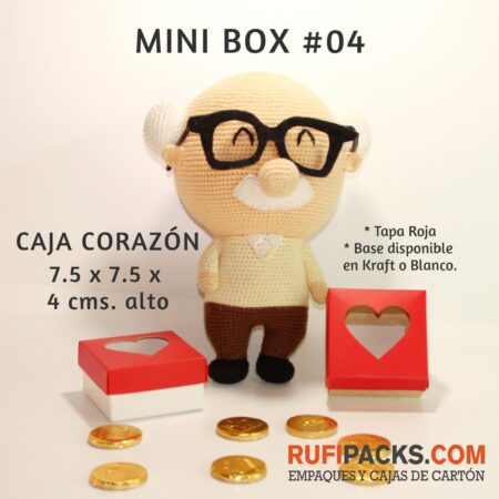 MINI BOX #04 CAJA CORAZÓN 7.5 x 7.5 x 4 cms.