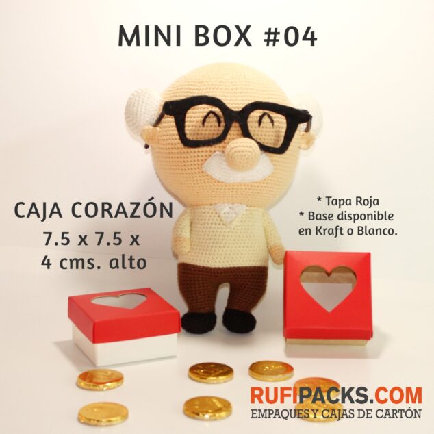 MINI BOX #04 CAJA CORAZÓN 7.5 x 7.5 x 4 cms.