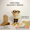 CINTA DE CARTON PARA GALLETAS Y SNACKS KRAFT/BLANCO