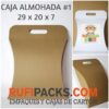 CAJA ALMOHADA #1 29x20x6 cms. BLANCO/KRAFT