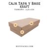 CAJA TAPA Y BASE 24X11X6 CMS KRAFT O BLANCO