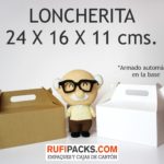 LONCHERITA 24 x 16 x 11 (base) KRAFT Y BLANCO