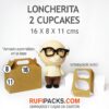 LONCHERITA 2 CUPCAKES KRAFT/BLANCO