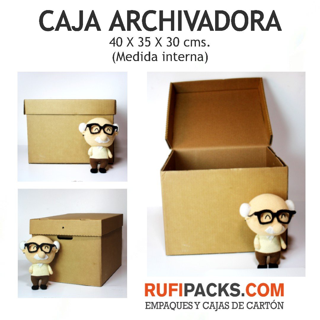 CAJA ARCHIVADORA CORRUGADO IMPORTADO 40 X 35 X 30 - Rufipacks