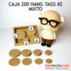 1 CAJA X 200 HANG TAGS MIXTO #2 CIRCULAR
