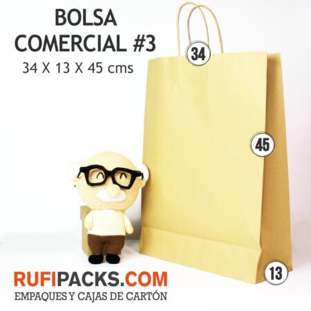 BOLSA COMERCIAL #3 34X13X45ALTO KRAFT