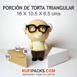PORCIÓN DE TORTA TRIANGULAR 16X10.5x6.5 cms. KRAFT O BLANCO
