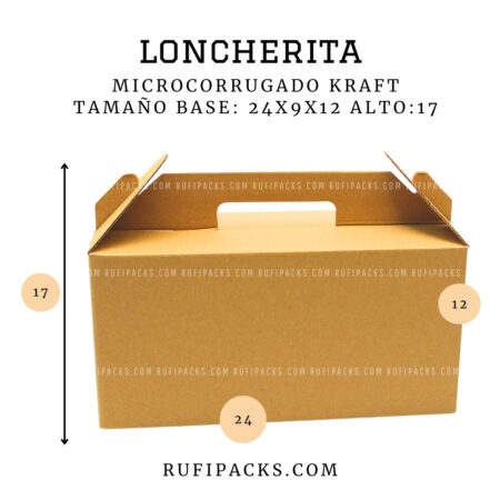 LONCHERITA 24X9x12 ALTO MICROCORRUGADO