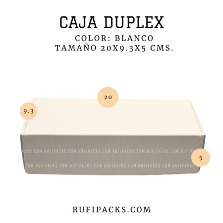 CAJA 20X9.3X5 CMS. BLANCO DUPLEX