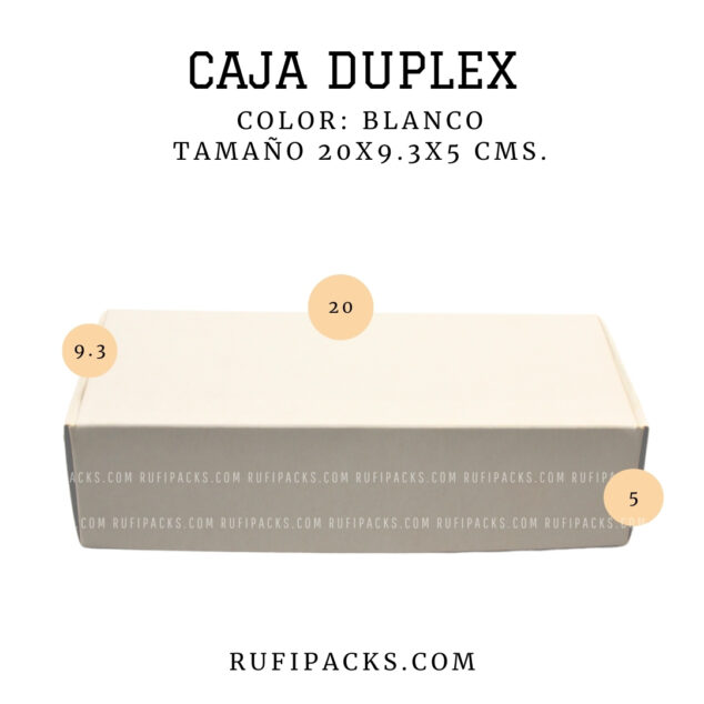 CAJA 20X9.3X5 CMS. BLANCO DUPLEX