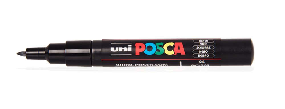 Uni Posca (PC-1M) paquete de marcadores de todos los colores