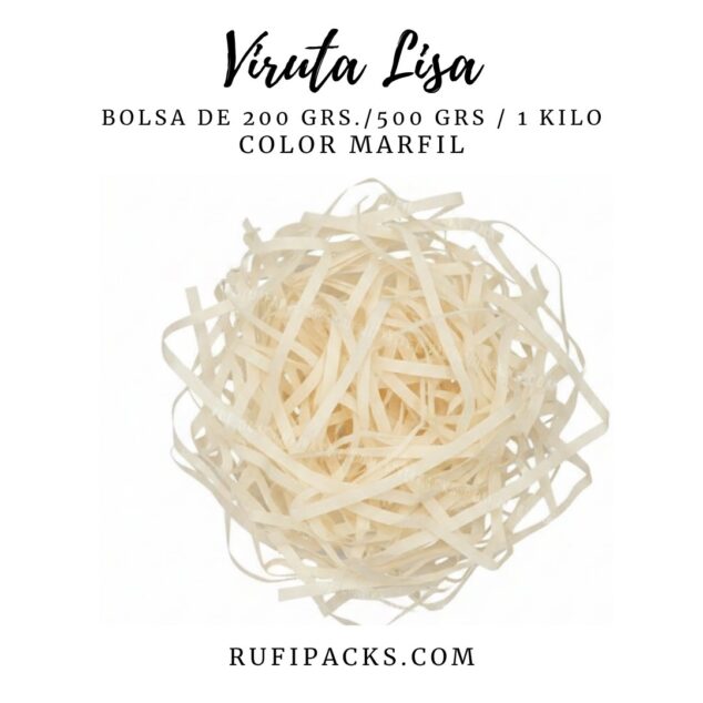 VIRUTA DE PAPEL LISA BOLSA X 500 GRS. COLORES NEUTROS Y PASTELES