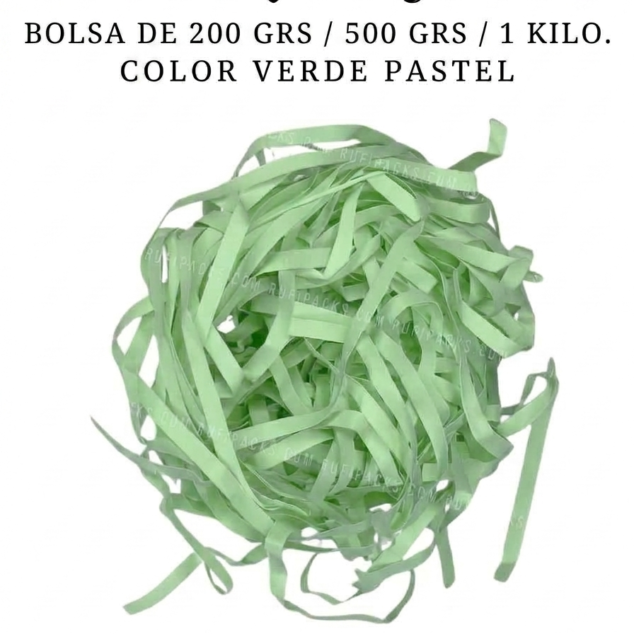 VIRUTA DE PAPEL LISA BOLSA X 500 GRS. COLORES NEUTROS Y PASTELES