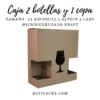 CAJA 2 BOTELLAS 1 COPA MICROCORRUGADO