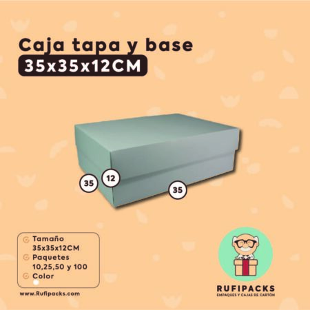 CAJA TAPA Y BASE 35X35X12 BLANCA