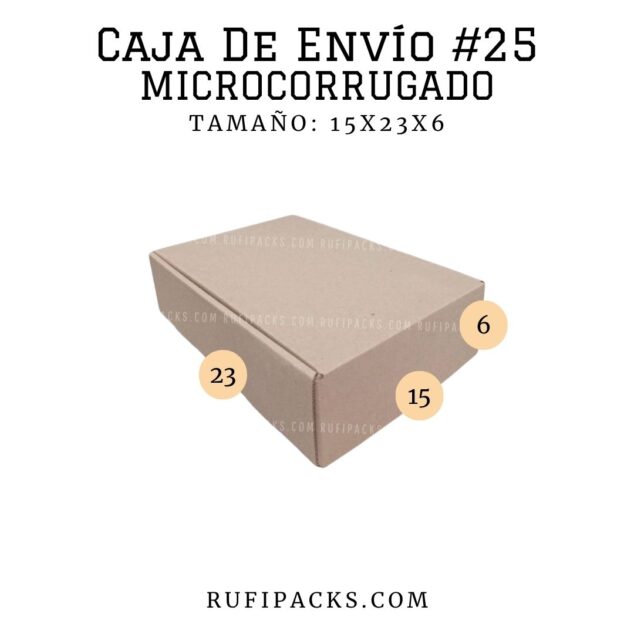 CAJA DE ENVIO #25 VERTICAL 16X23X6 CMS.