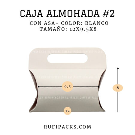 CAJA ALMOHADA #2 12 X 9.5 X 7 X 3 BLANCO