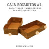 CAJA BOCADITOS #1 15X8X4 TAPA Y BASE