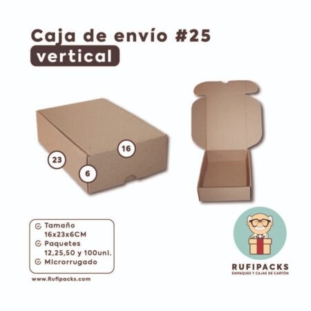 Caja Cartón Autoarmable Negra mediana 20 x 14 x 6 cms 20 unidades – Mejor  en Caja