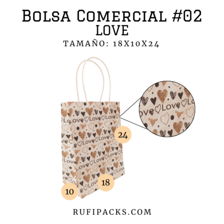 BOLSA COMERCIAL #02 18x10x24 LOVE