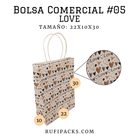 BOLSA COMERCIAL #05 22x10x30 LOVE