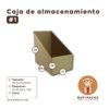 CAJA DE ALMACENAMIENTO #1 29.5X17X25ALT CORRUGADO