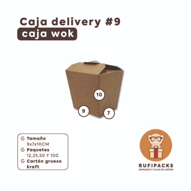 CAJA DELIVERY #9 - CAJA WOK CONTENEDOR