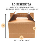 loncherita de cartón microcorrugado