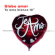 Globo Metalizado Amor Te Amo Blanco 18"