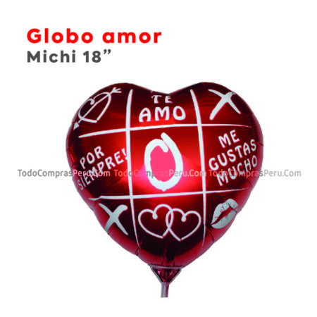Globo Metalizado Amor Michi 18"