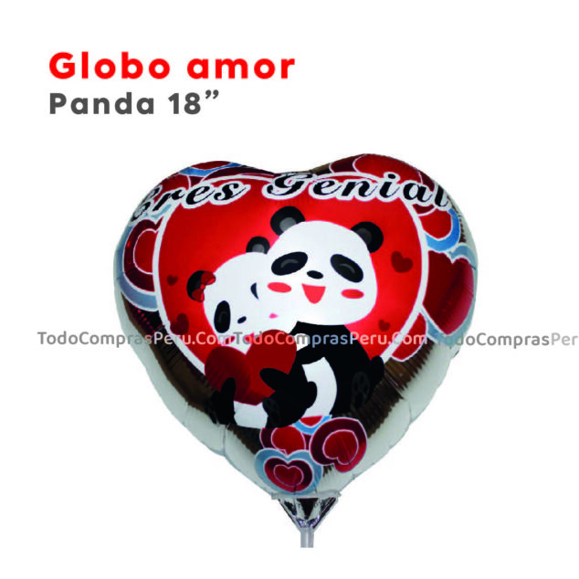 Globo Metalizado Amor Panda 18"