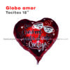 Globo Metalizado Amor Tacitas 18"